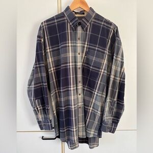 VINTAGE Chaps Ralph Lauren Plaid Button Down Shirt Men Large Oversized Oldmoney